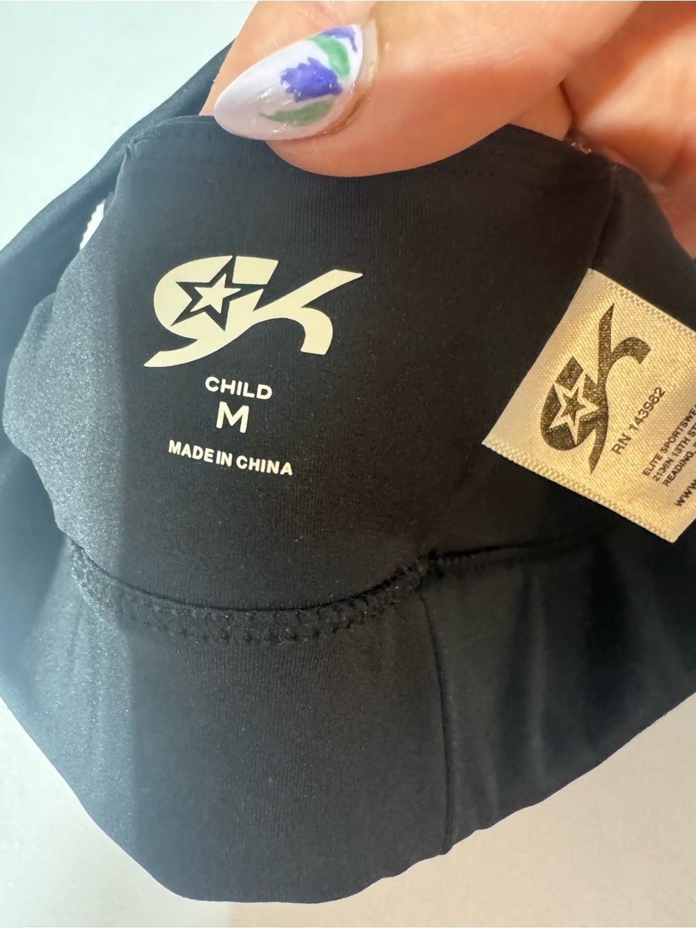 GK Kids Black Swim Cap